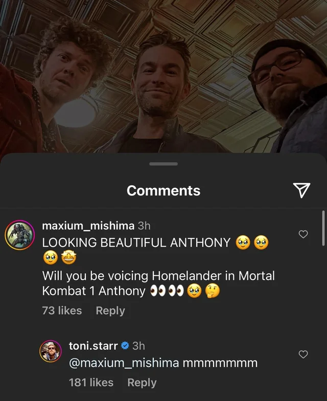 Antony Starr voicing Homelander in Mortal Kombat 1?